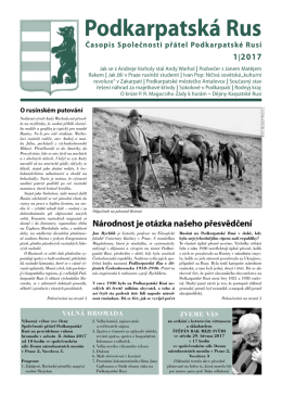 Podkarpatsk&aacute; Rus - Společnost př&aacute;tel Podkarpatsk&eacute; Rusi