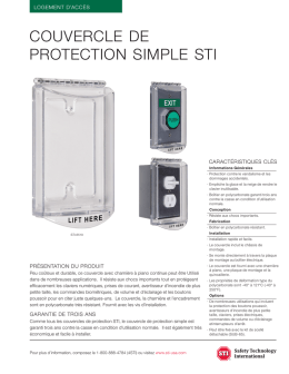 couvercle de protection simple sti - Safety Technology International
