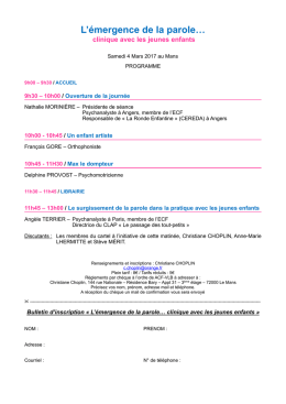 Programme - La section clinique de Nantes