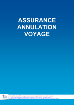 Option Gratuite - Assurance Annulation Voyage