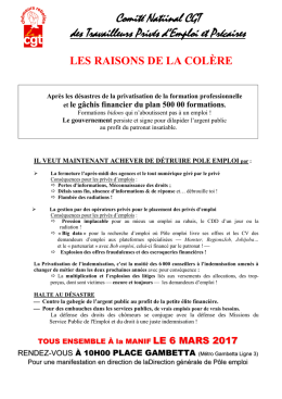 P&ocirc;le Emploi : les raisons de la col&egrave;re