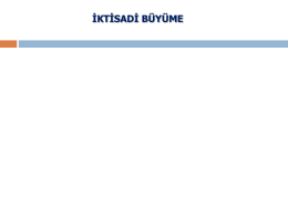 buyume ve kalkinma 1 - Turgut Özal Üniversitesi