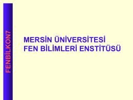 FenBilKon7 :: Mersin Üniversitesi