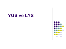 2013 YGS-LYS Sistemi - Fen Bilimleri Merkezi