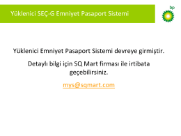 Yüklenici Emniyet Pasaport Sistemi