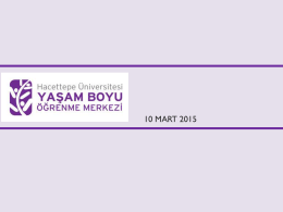 Kuruluş - Hacettepe Üniversitesi Yaşam Boyu Öğrenme Merkezi