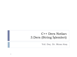3.Stringler ve String islemleri