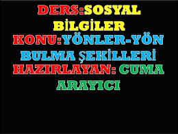 4. Sınıf Y&ouml;nler ve Y&ouml;n Bulma Y&ouml;ntemleri Sunusu