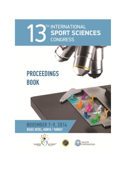 Kongre Kitabı - Spor Bilimleri Derneği