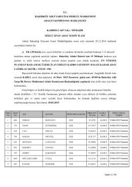 kadrolu mübaşir aday tespit listesi ilanı 18.02.2015