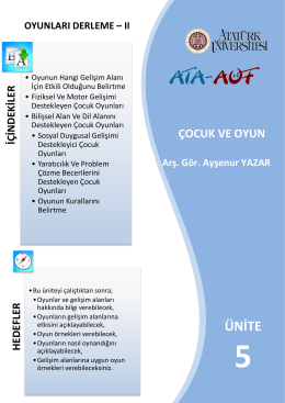 ÜNİTE - Ataturkuni.Com - Atatürk Üniversitesi AÖF Öğrenci Platformu