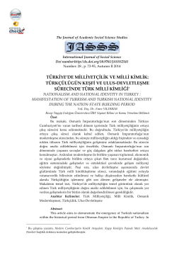 Tam Metin (PDF) - The Journal of Academic Social Science Studies