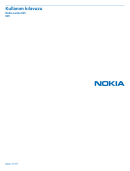 Nokia Lumia 625 Kullanım Kılavuzu
