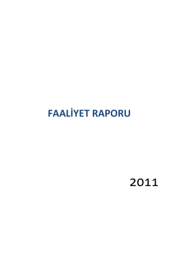 FAALİYET RAPORU - Tavşanlı Belediyesi