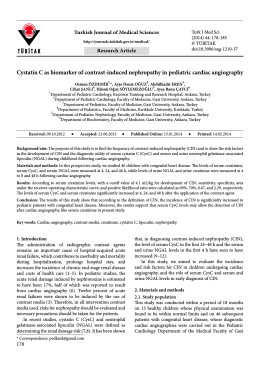 Cystatin C as biomarker of contrast-induced