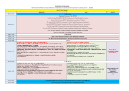 CONFERENCE PROGRAMME 5th International Future