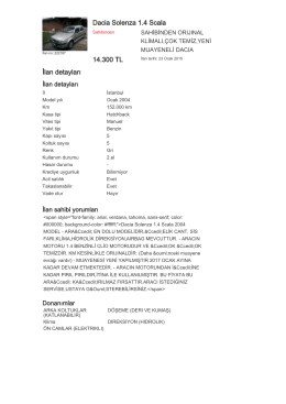 Dacia Solenza 1.4 Scala 14.300 TL İlan detayları