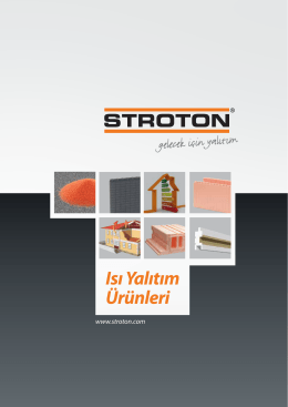 Stroton Isı Yalıtım Ürünleri Katalogu İndir.