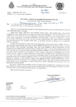 İstanbul Büyükşehir Belediyesi Plaka Tahdidi Cevabı