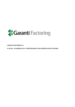 Faaliyet Raporu - Garanti Factoring