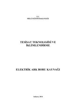 tesġsat teknolojġsġ ve ġklġmlendġrme elektrġk ark boru