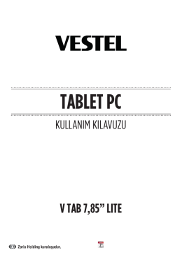 TABLET PC - Vestel Driver Web Sitesi