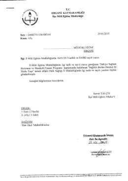 T.c ERGANİ KAYMAKAMLIĞI - Ergani İl&ccedil;e Milli Eğitim M&uuml;d&uuml;rl&uuml;ğ&uuml;