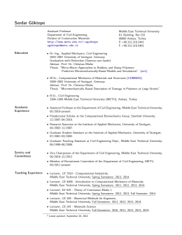 Resume - Middle East Technical University