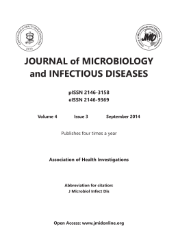 Contents/Index File - Journal of Microbiology and Infectious Diseases