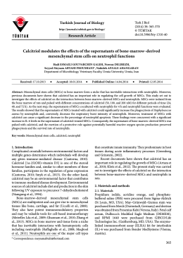 Calcitriol modulates the effects of the supernatants of bone