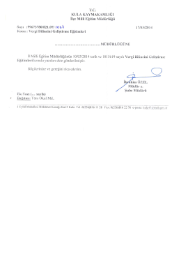 Vergi Bilincini Geliştirme Eğitimleri