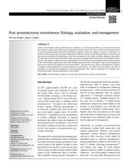Post-prostatectomy incontinence