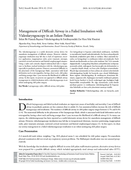 Management of Difficult Airway in a Failed Intubation