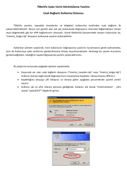 Tmet Uzaktan Bağlantı Kullanma Kılavuzu