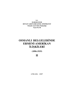osmanlı belgelerinde ermeni-amerikan ilişkileri (1896
