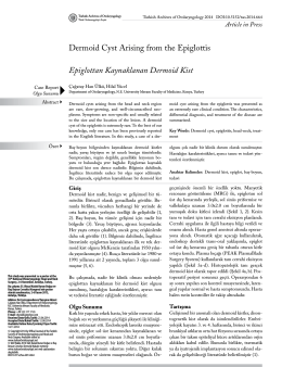 Full Text (PDF) - Turkish Archives of Otolaryngology