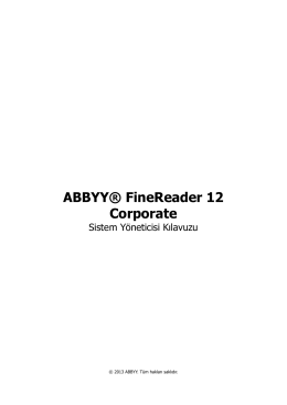 ABBYY® FineReader 12 Corporate