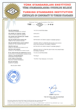 Selülozik Tiner TSE Belgesi TS 9720