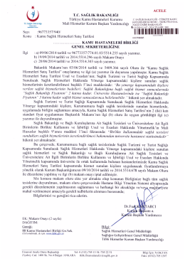 &lsaquo; &acirc; &rsaquo; T.c. sAĞLıK BAKANLIĞI - T&uuml;rkiye Kamu Hastaneleri Kurumu