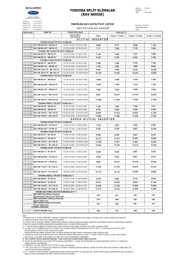 RAV Serisi Fiyat Listesi 15-01-2014