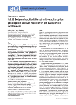 5.25 Sodyum hipoklorit ile setrimit ve polipropilen