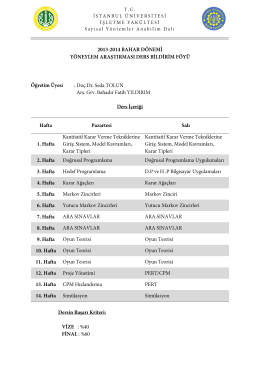 2013-2014 BAHAR D&Ouml;NEMİ - Bahadır Fatih YILDIRIM
