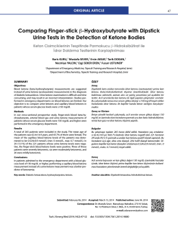 Comparing Finger-stick β-Hydroxybutyrate with