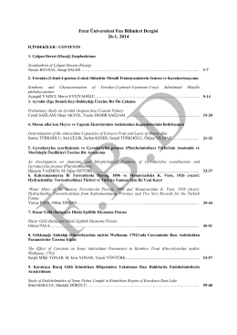 Fırat Üniversitesi Fen Bilimleri Dergisi 26-1, 2014