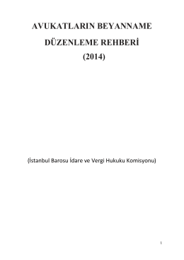 avukatların beyanname düzenleme rehberi (2014)
