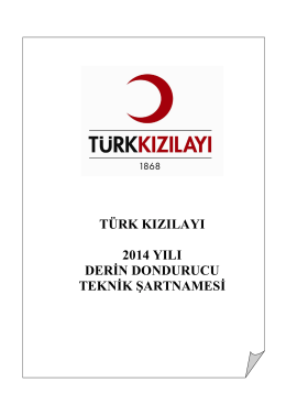 Teknik Şartname - Türk Kızılayı