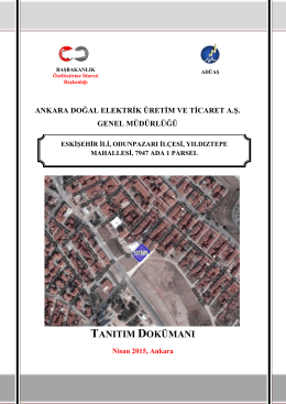 Tanıtım Dokümanı - Ankara Doğal Elektrik Üretim ve Ticaret A.Ş.