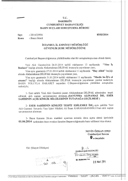 ﬂ--ﬂ T.c. BAKIRK&Ouml;Y cUMHURİYET BAŞsAvcıLIĞı