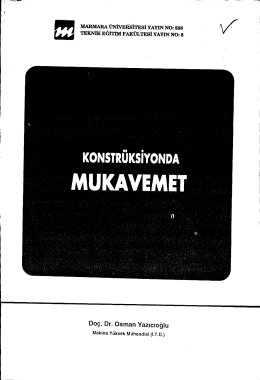 &lsaquo; MuKAvEMET ı . - Marmara &Uuml;niversitesi