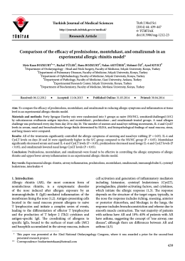 Comparison of the efficacy of prednisolone, montelukast